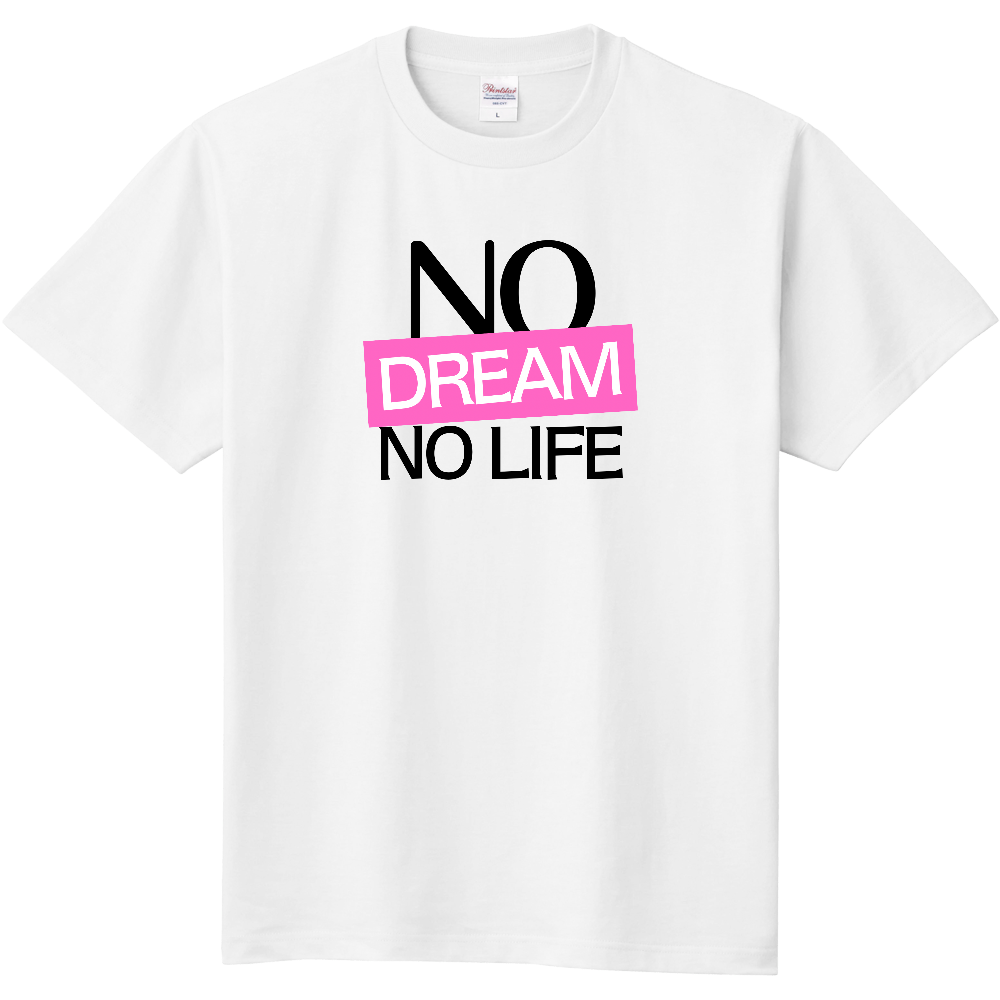 【NO DREAM NO LIFE】COLOR BLOCK MESSAGE T-SHIRT / ソリッド・タイポグラフィTシャツ