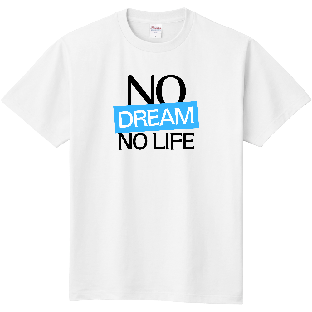 【NO DREAM NO LIFE】COLOR BLOCK MESSAGE T-SHIRT / ソリッド・タイポグラフィTシャツ