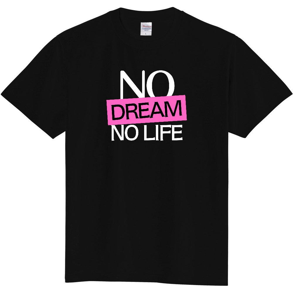 【NO DREAM NO LIFE】COLOR BLOCK MESSAGE T-SHIRT / ソリッド・タイポグラフィTシャツ