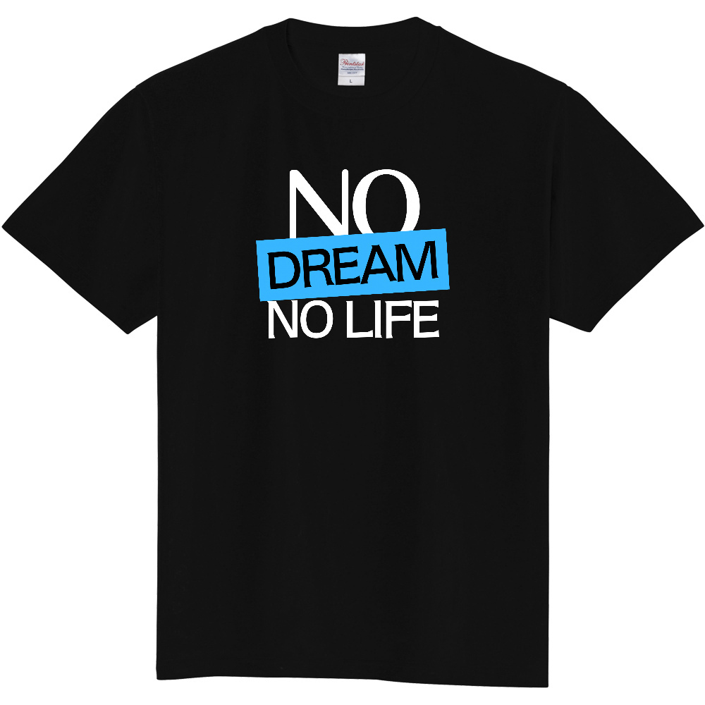 【NO DREAM NO LIFE】COLOR BLOCK MESSAGE T-SHIRT / ソリッド・タイポグラフィTシャツ