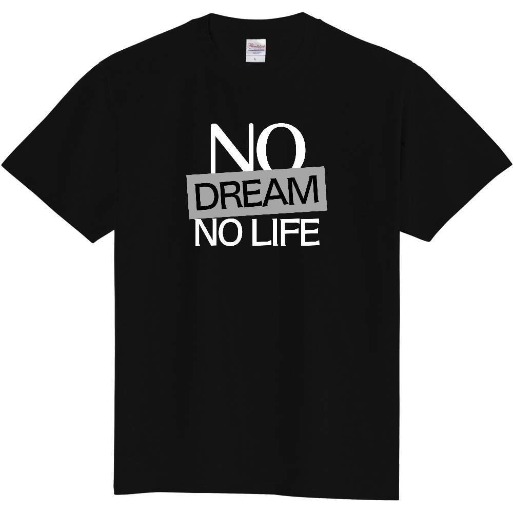 【NO DREAM NO LIFE】COLOR BLOCK MESSAGE T-SHIRT / ソリッド・タイポグラフィTシャツ
