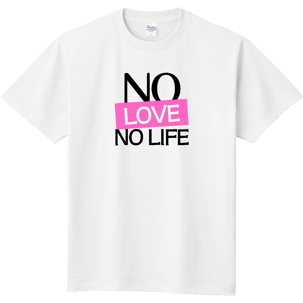 【NO LOVE NO LIFE】COLOR BLOCK MESSAGE T-SHIRT / ソリッド・タイポグラフィTシャツ