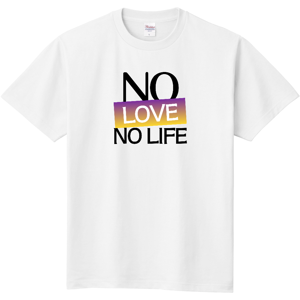 【NO LOVE NO LIFE】COLOR BLOCK MESSAGE T-SHIRT / ソリッド・タイポグラフィTシャツ