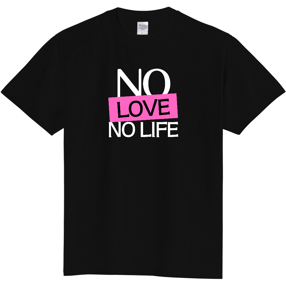 【NO LOVE NO LIFE】COLOR BLOCK MESSAGE T-SHIRT / ソリッド・タイポグラフィTシャツ