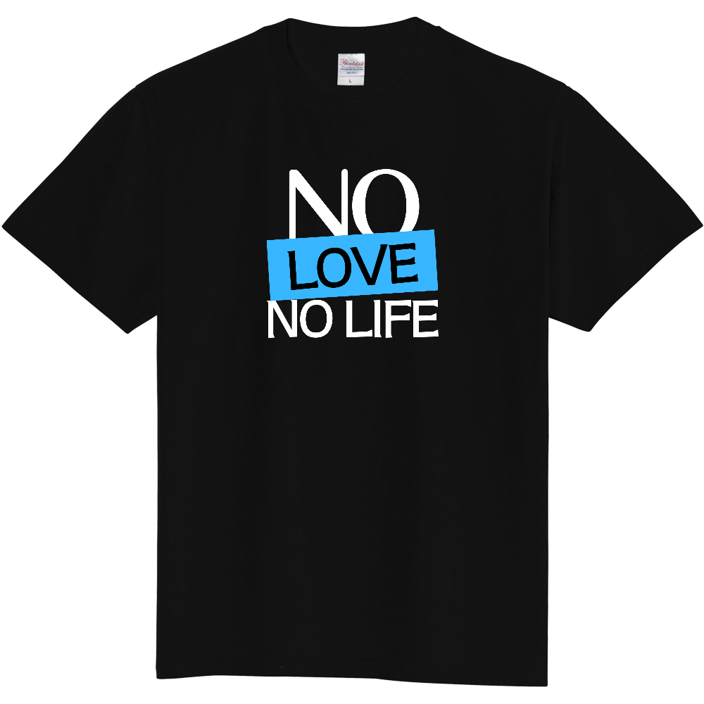【NO LOVE NO LIFE】COLOR BLOCK MESSAGE T-SHIRT / ソリッド・タイポグラフィTシャツ
