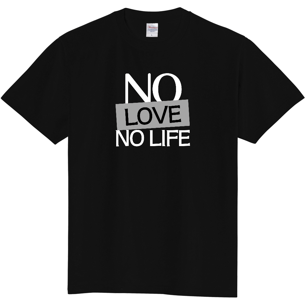 【NO LOVE NO LIFE】COLOR BLOCK MESSAGE T-SHIRT / ソリッド・タイポグラフィTシャツ