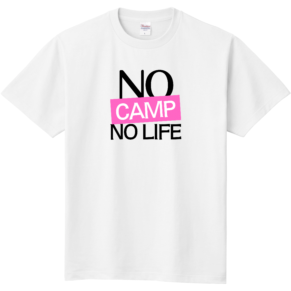 【NO CAMP NO LIFE】COLOR BLOCK MESSAGE T-SHIRT / ソリッド・タイポグラフィTシャツ