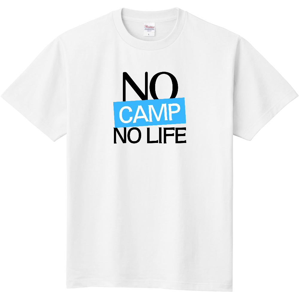 【NO CAMP NO LIFE】COLOR BLOCK MESSAGE T-SHIRT / ソリッド・タイポグラフィTシャツ