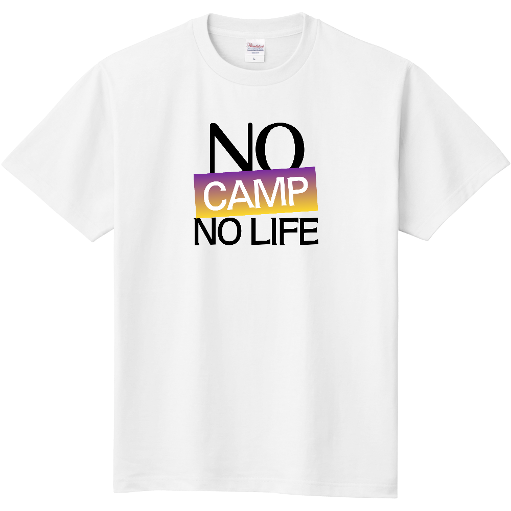 【NO CAMP NO LIFE】COLOR BLOCK MESSAGE T-SHIRT / ソリッド・タイポグラフィTシャツ