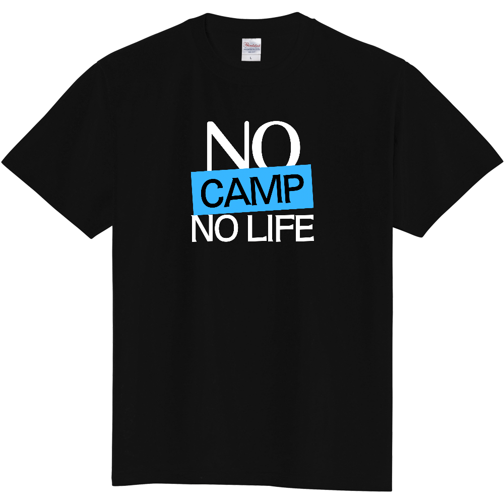 【NO CAMP NO LIFE】COLOR BLOCK MESSAGE T-SHIRT / ソリッド・タイポグラフィTシャツ