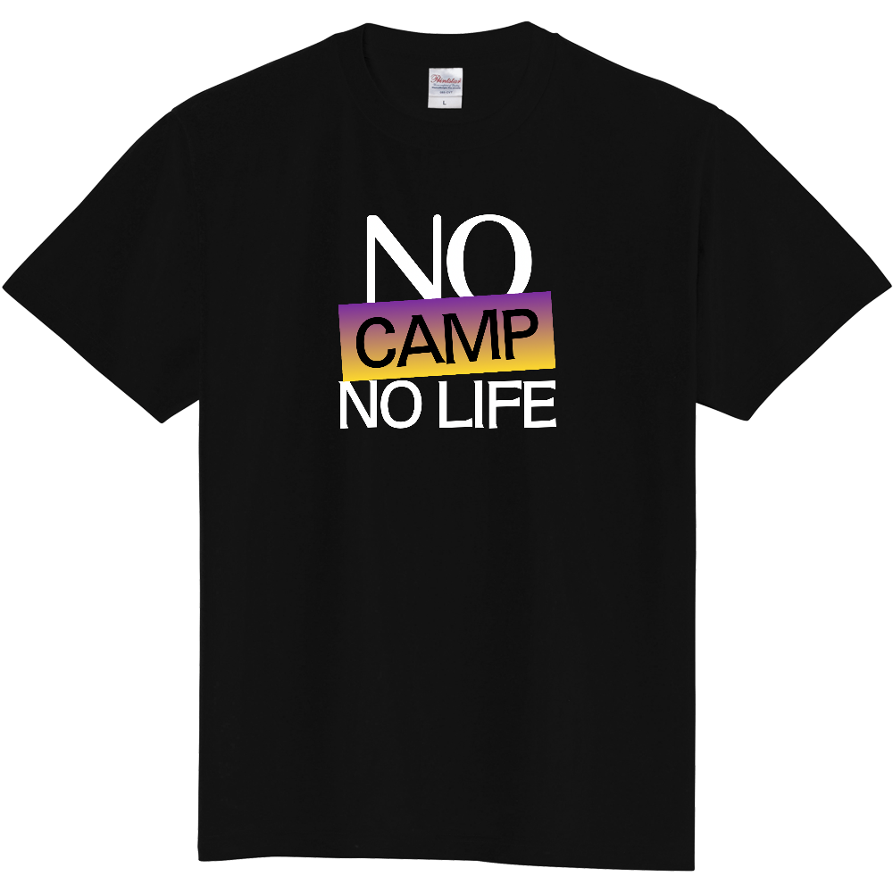 【NO CAMP NO LIFE】COLOR BLOCK MESSAGE T-SHIRT / ソリッド・タイポグラフィTシャツ