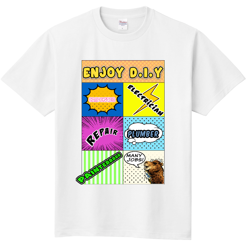 DIY Ｔシャツ3部作＜アメコミ風・フロント＞