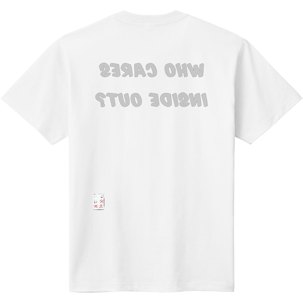 やらかしＴシャツ裏表（恥）＜文字有り・バックプリント＞