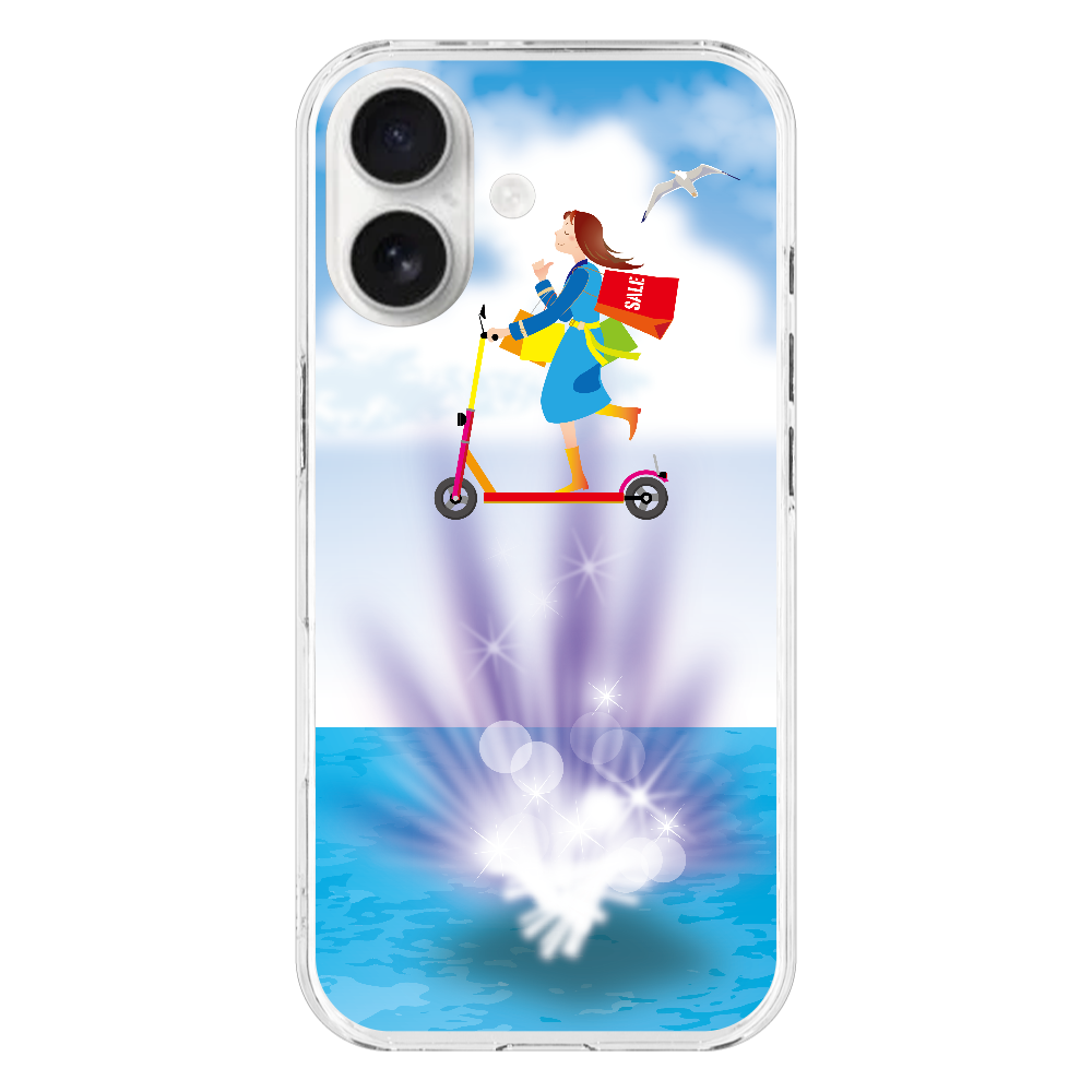 M124　シュール『爆発』 iPhone17 (透明)(ハードケース)｜PLATA