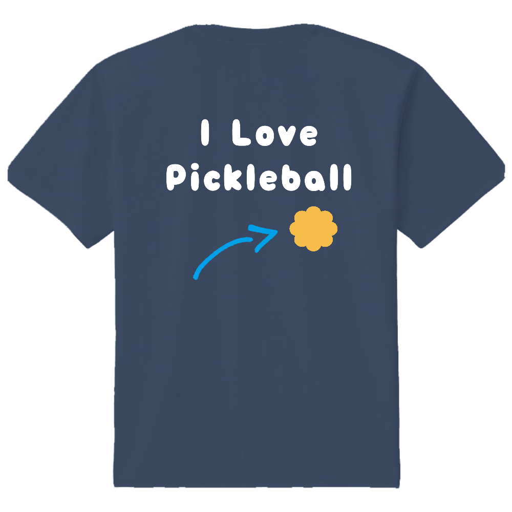 (背中)I love Pickleball ドライシャツ
