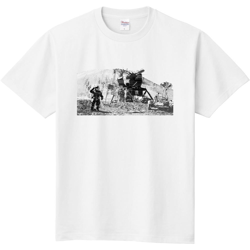 月面着陸Tシャツ　白