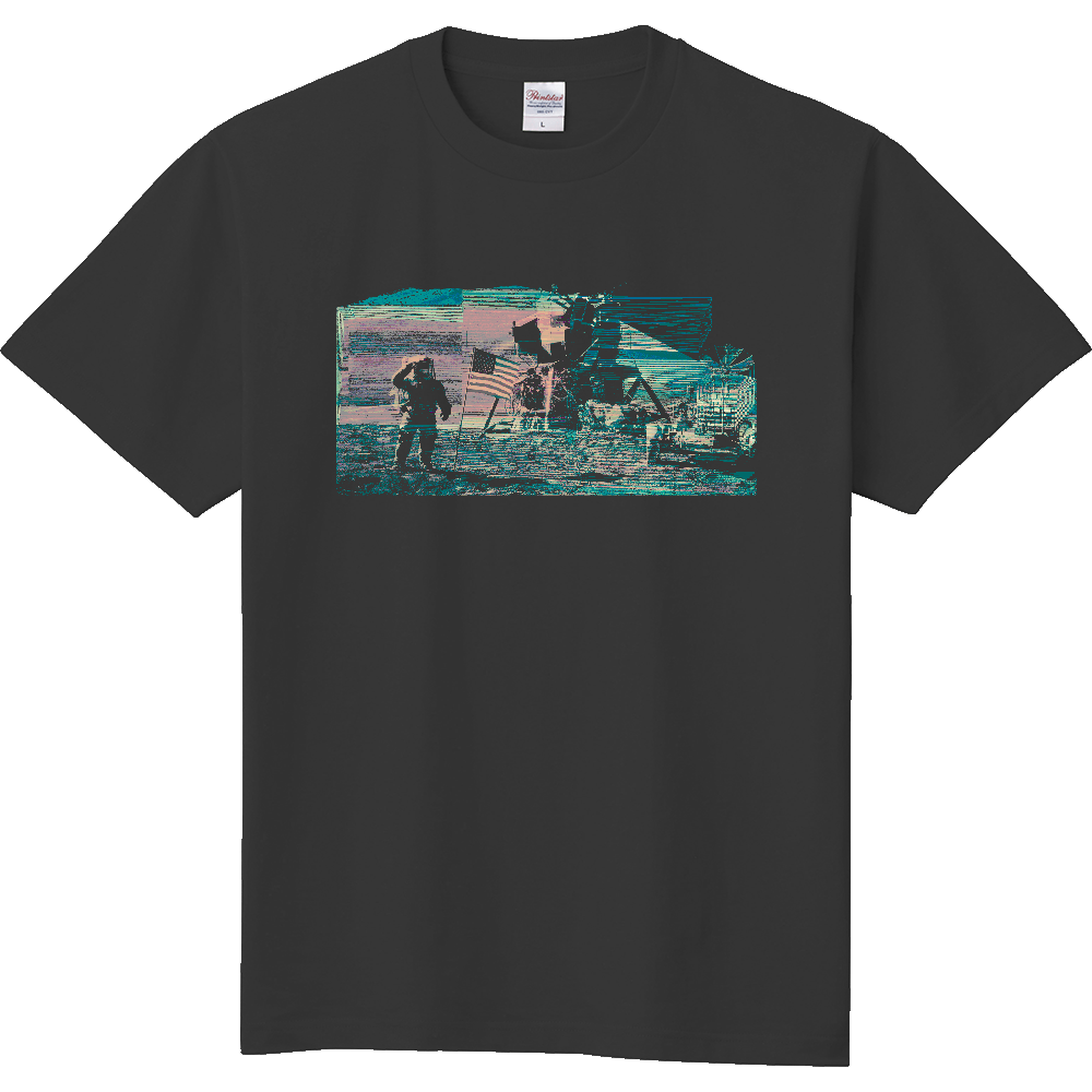 月面着陸Tシャツ　スモークブラック