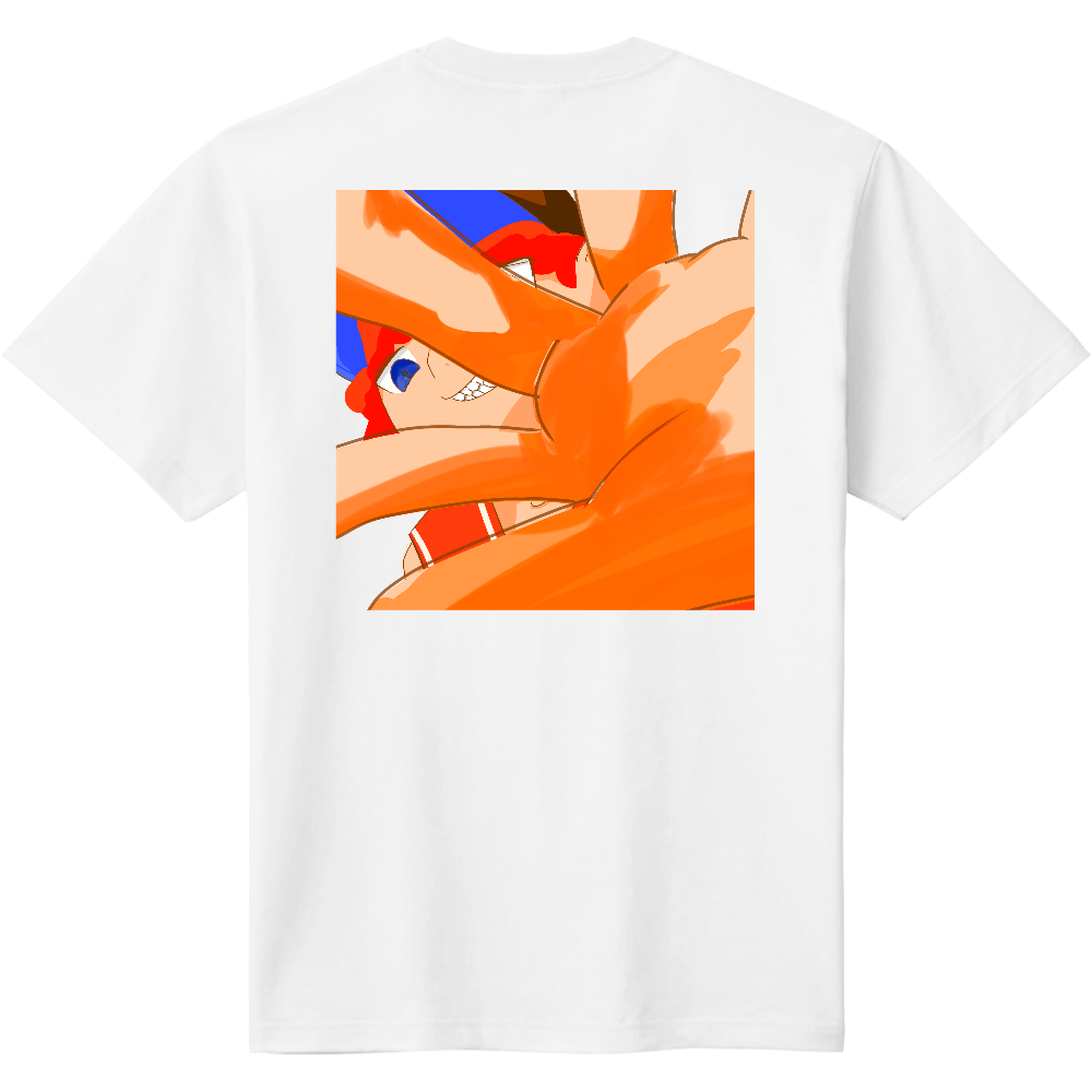 大きく手をかざす少年