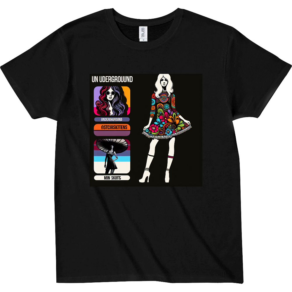 サイケデリックモードグラフィックTシャツ