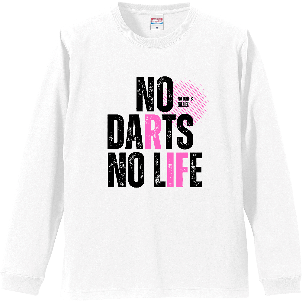 【NO DARTS NO LIFE】ヴィンテージ風 タイポグラフィ ロンT