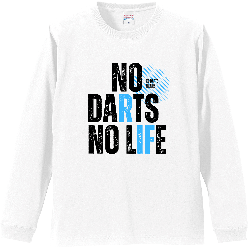 【NO DARTS NO LIFE】ヴィンテージ風 タイポグラフィ ロンT