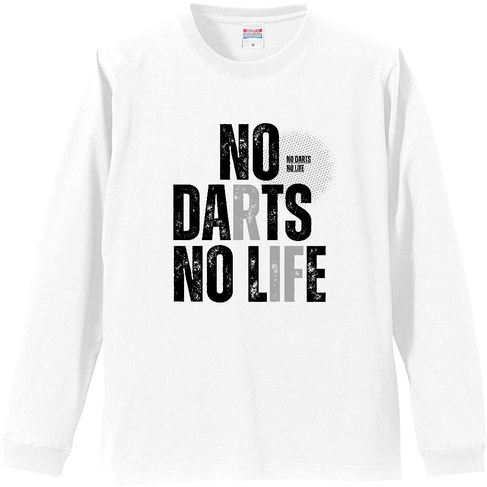 【NO DARTS NO LIFE】ヴィンテージ風 タイポグラフィ ロンT