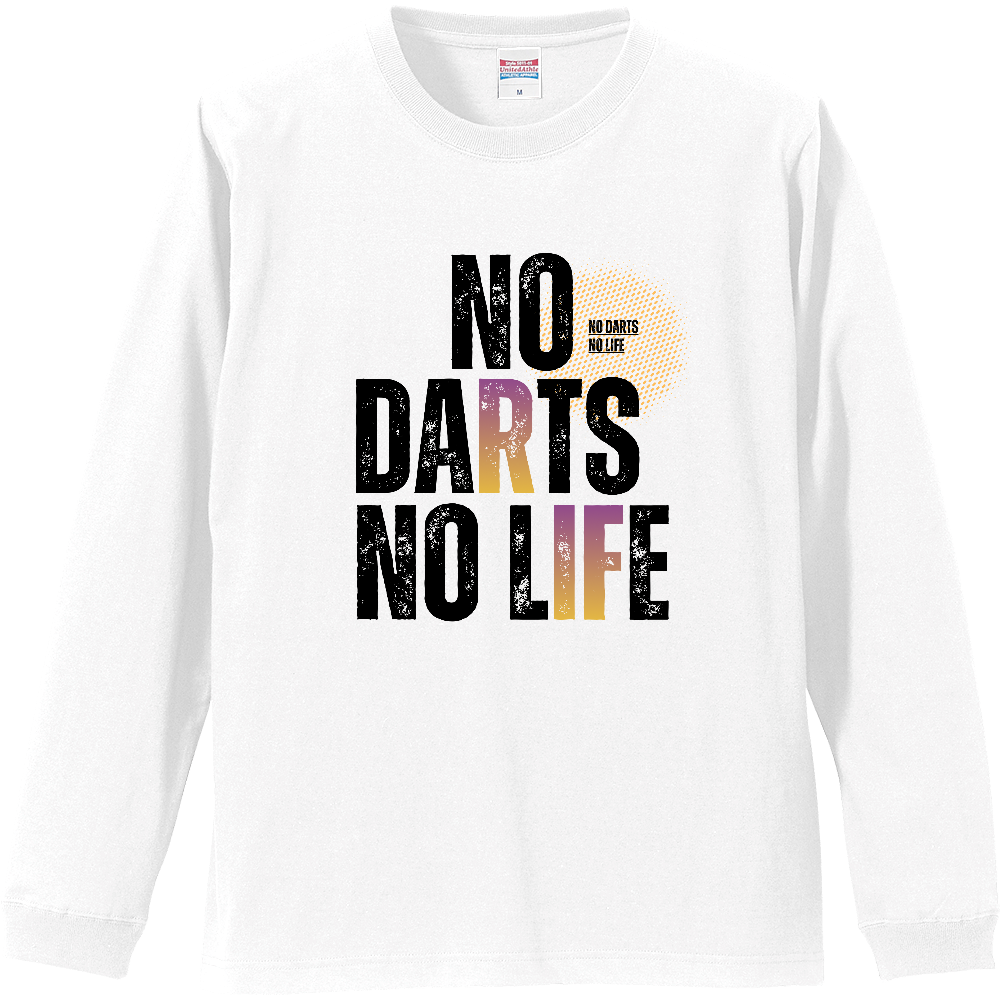 【NO DARTS NO LIFE】ヴィンテージ風 タイポグラフィ ロンT