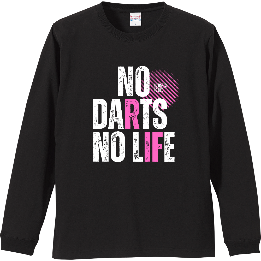 【NO DARTS NO LIFE】ヴィンテージ風 タイポグラフィ ロンT