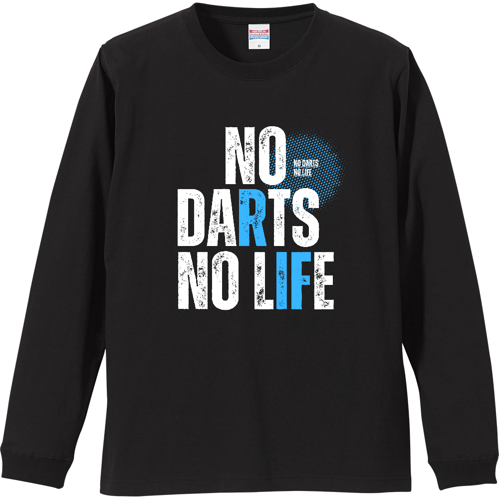 NO DARTS NO LIFE】ヴィンテージ風 タイポグラフィ ロンT