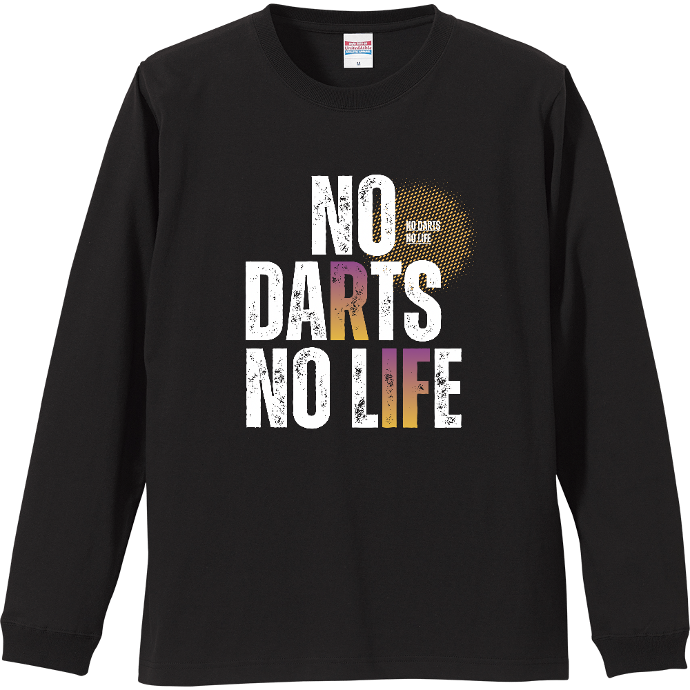 NO DARTS NO LIFE】ヴィンテージ風 タイポグラフィ ロンT