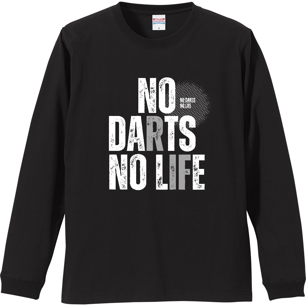 【NO DARTS NO LIFE】ヴィンテージ風 タイポグラフィ ロンT