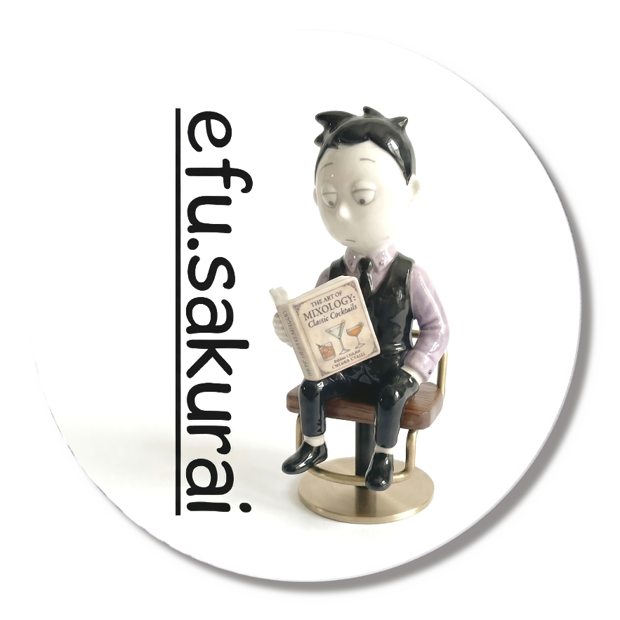 efu.sakurai: mixology book / badge