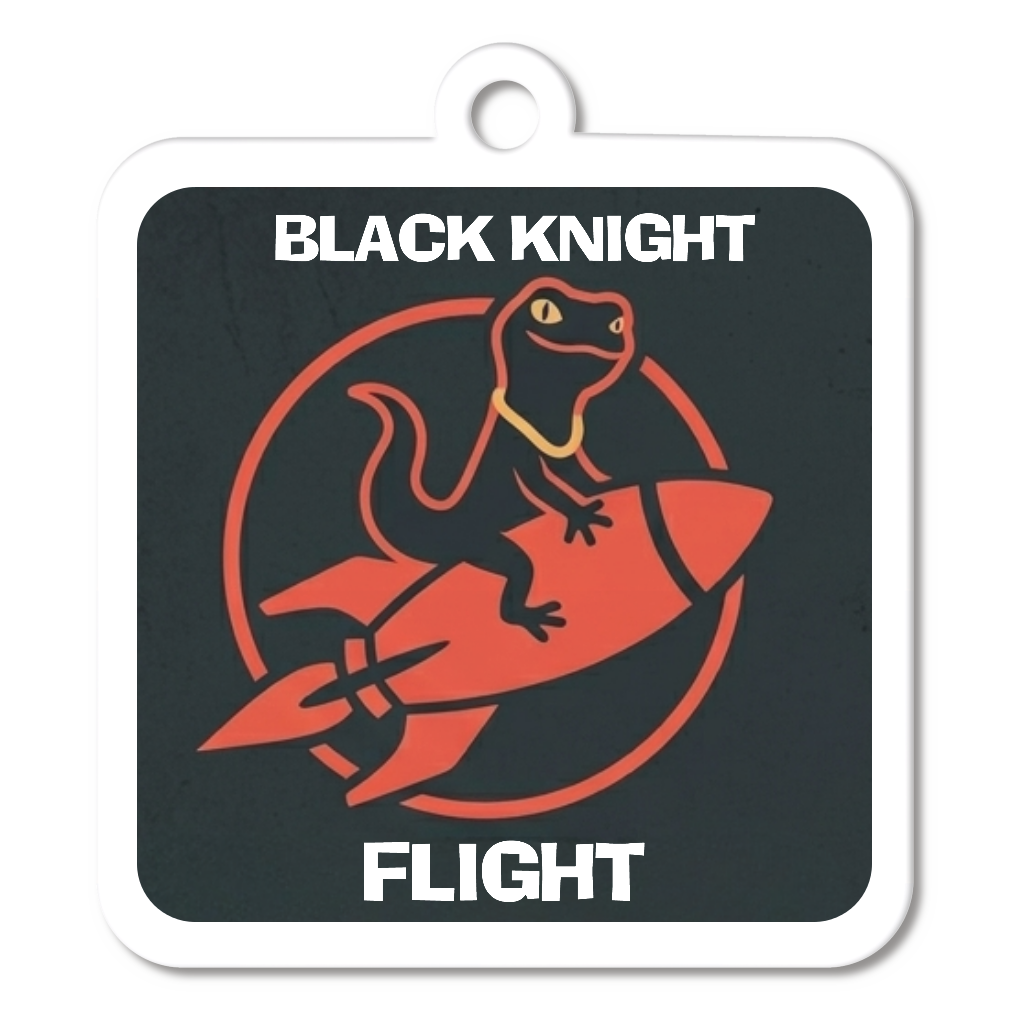 ブラックナイト・フライトアクキー【6cm×6cm】