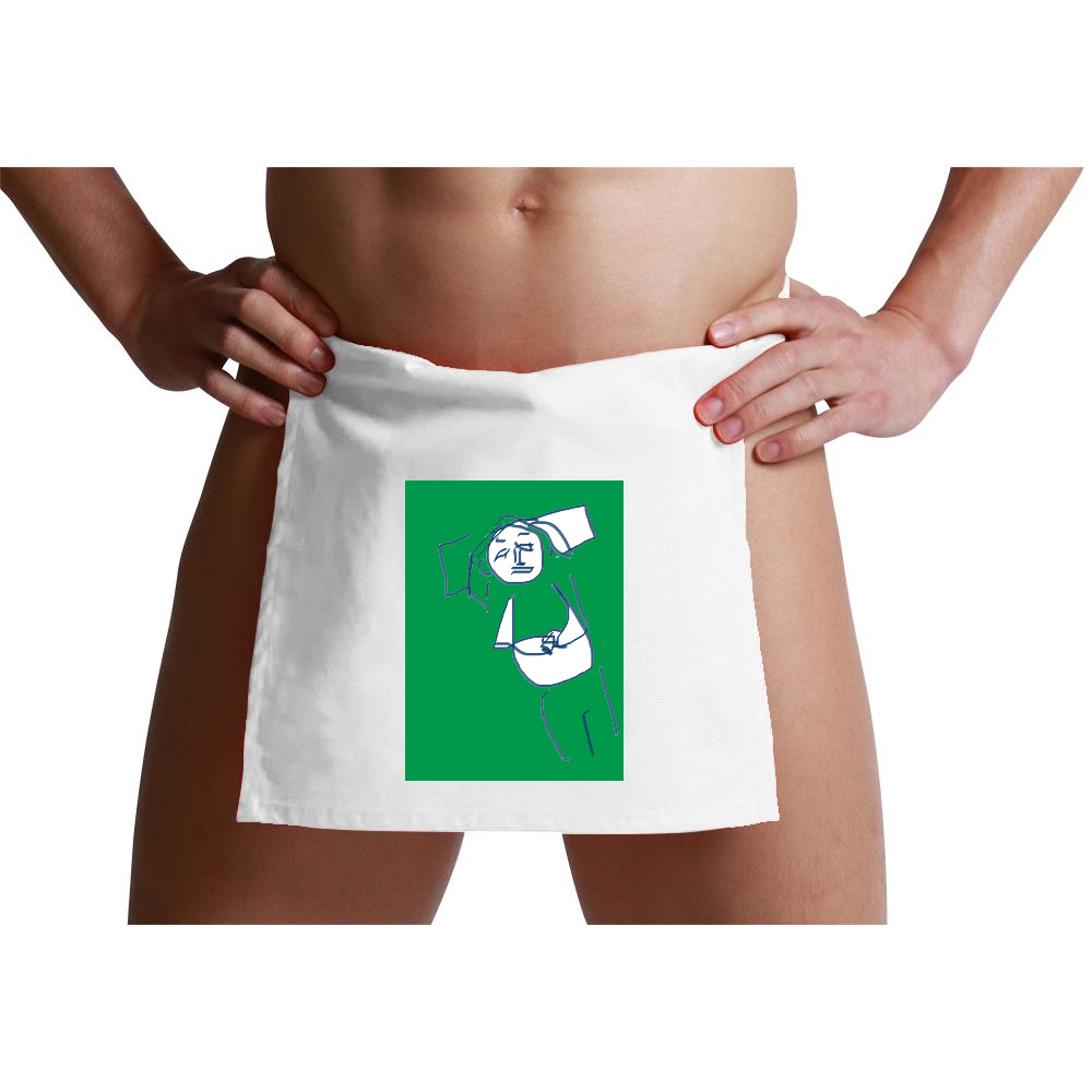 新しい枕の寝心地を確かめている人