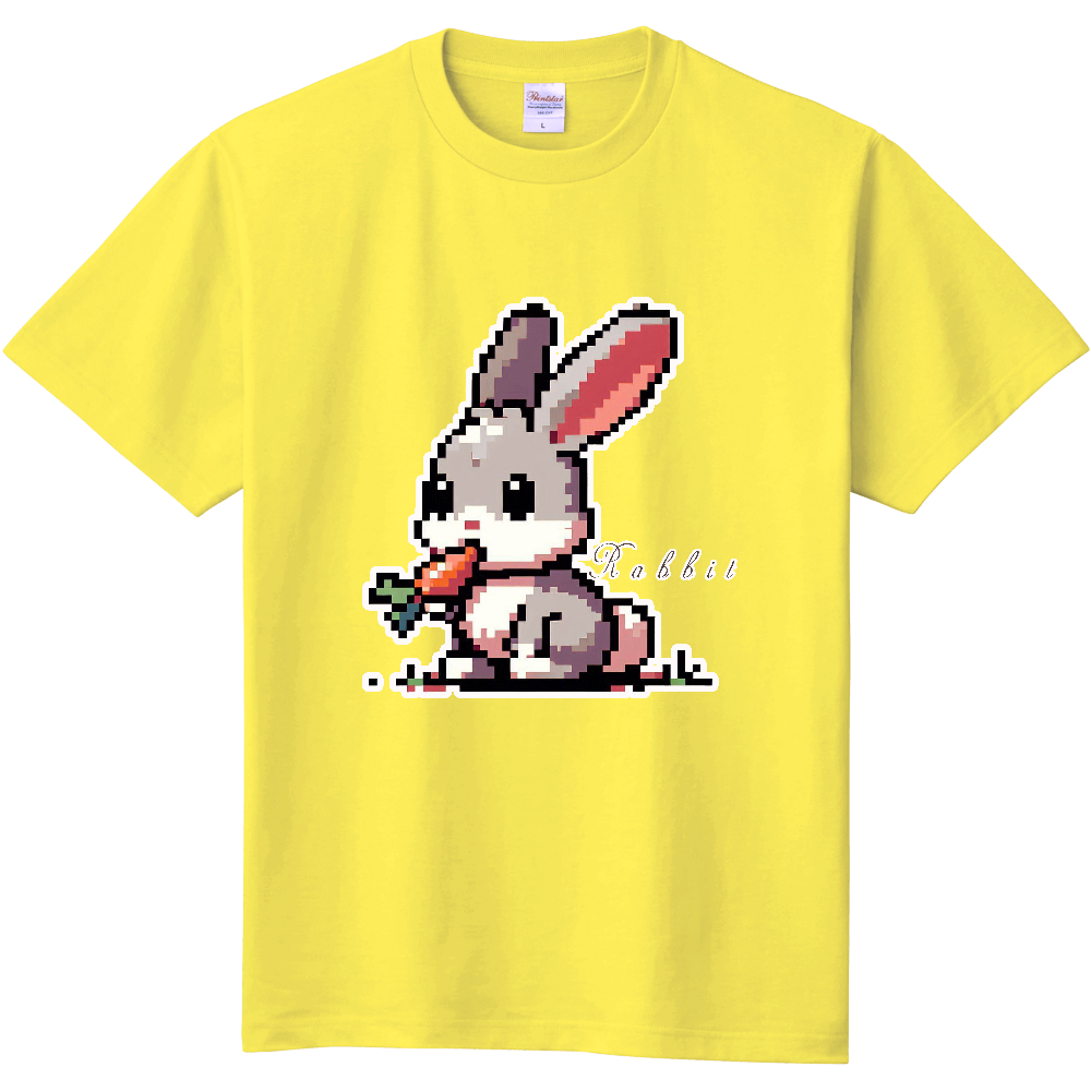 ウサギさん(ピクセルアート)キッズTシャツ
