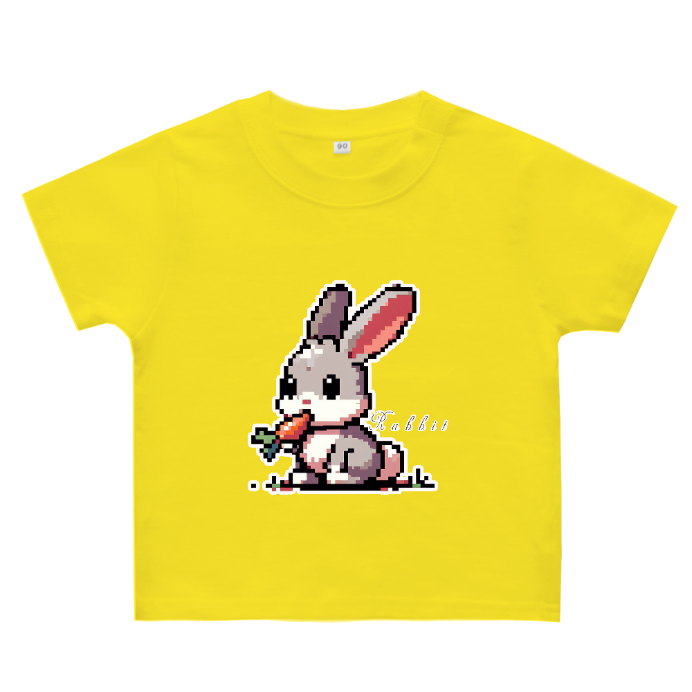 ウサギさん(ピクセルアート)ベビーTシャツ