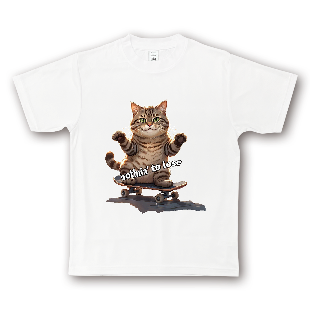 スケボーCAT（NOTO DRY Tシャツ）