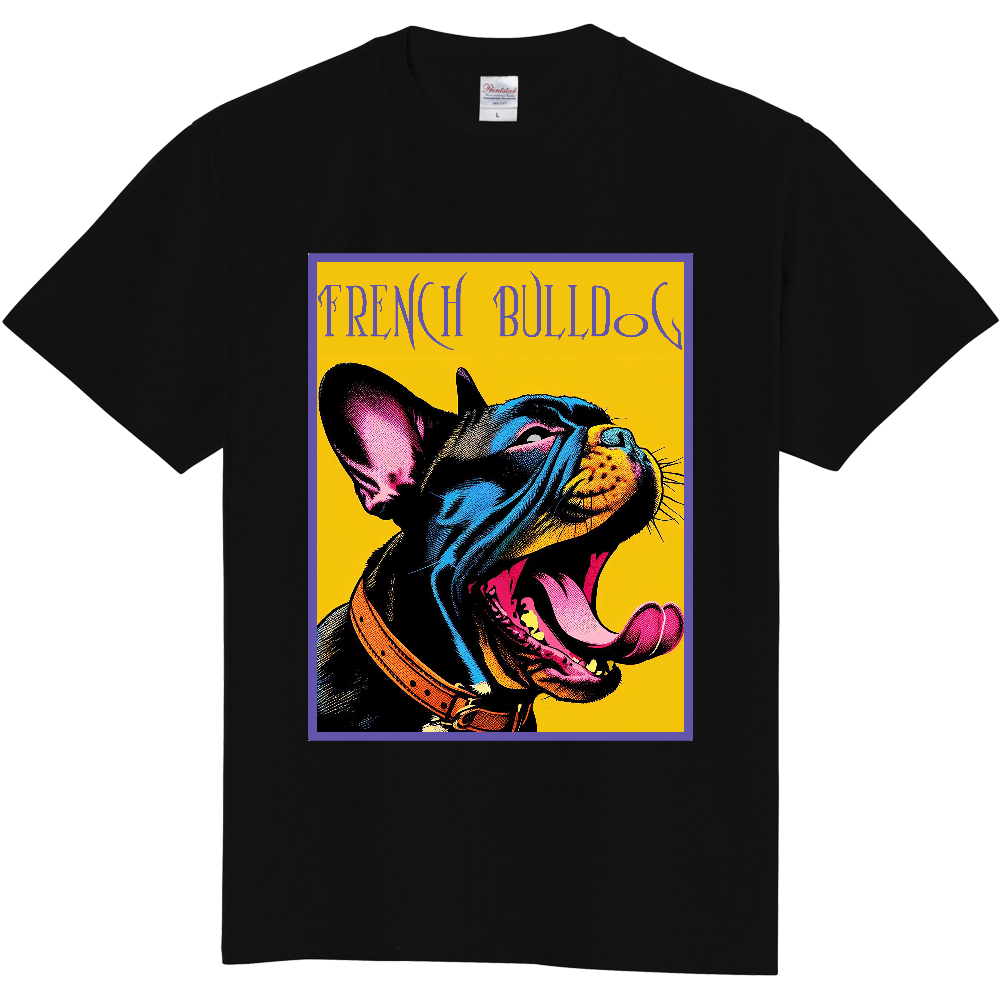 フレンチブルドッグ□ Andy Warhol 風（Tシャツ）