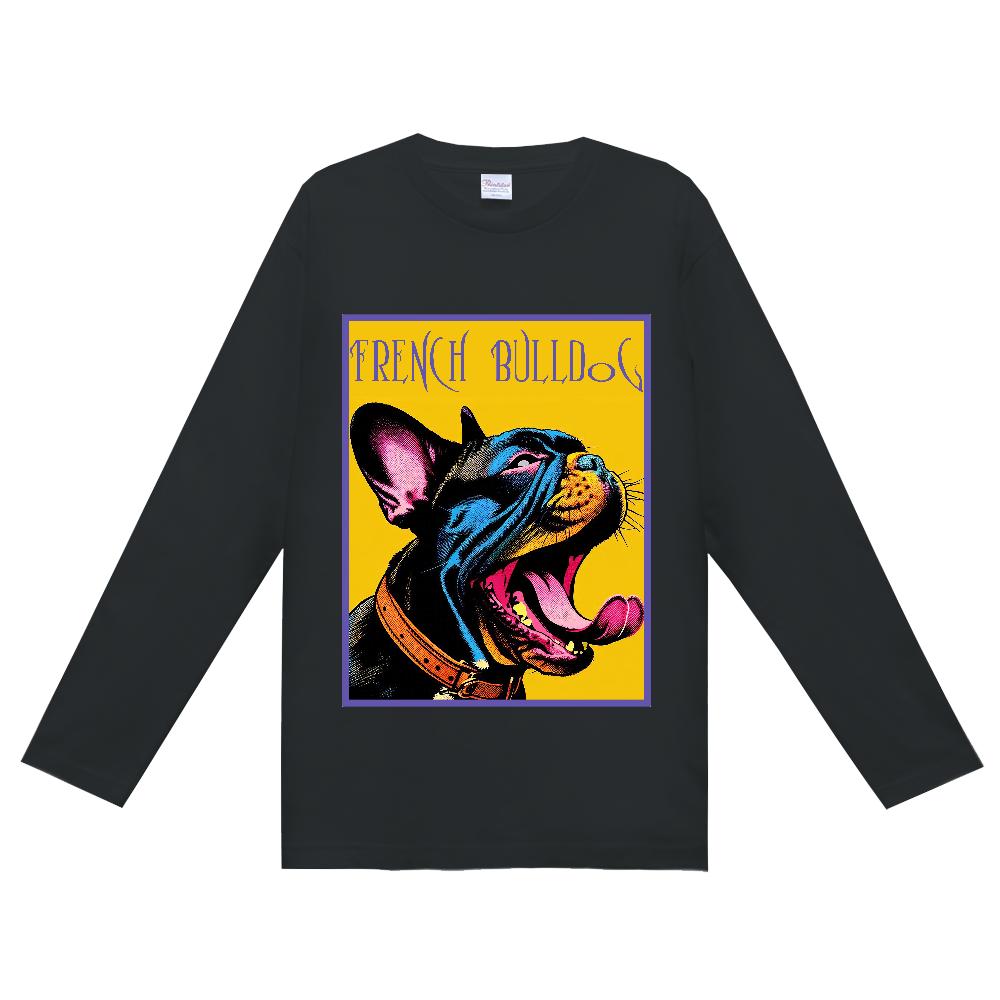 フレンチブルドッグ□ Andy Warhol 風（ロングスリーブTシャツ）