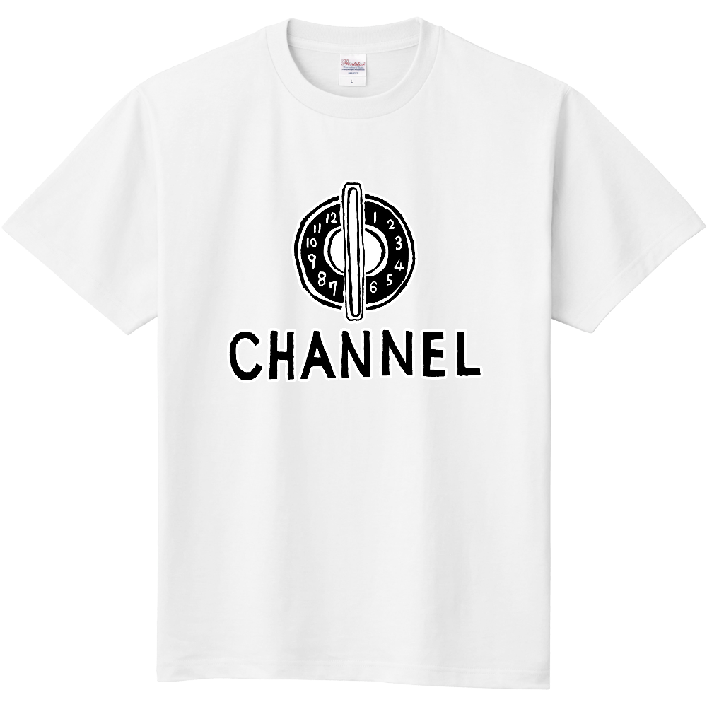 ユーモアレトロデザイン「チャンネル」*パロディTシャツです。