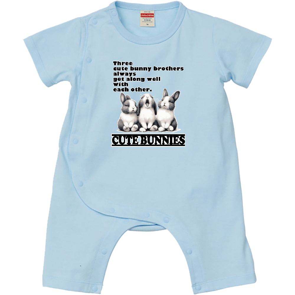 かわいいウサギ3兄弟！Three cute bunny brothers（ロンパース）