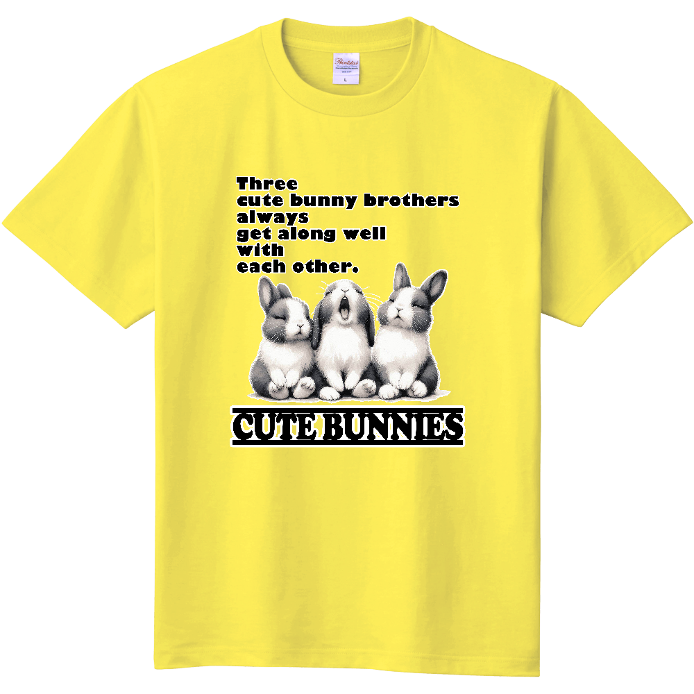 かわいいウサギ3兄弟！Three cute bunny brothers（キッズT）