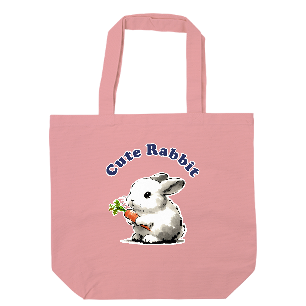 Cute rabbit eats carrots with relish.Ⅴ（トートバッグ）