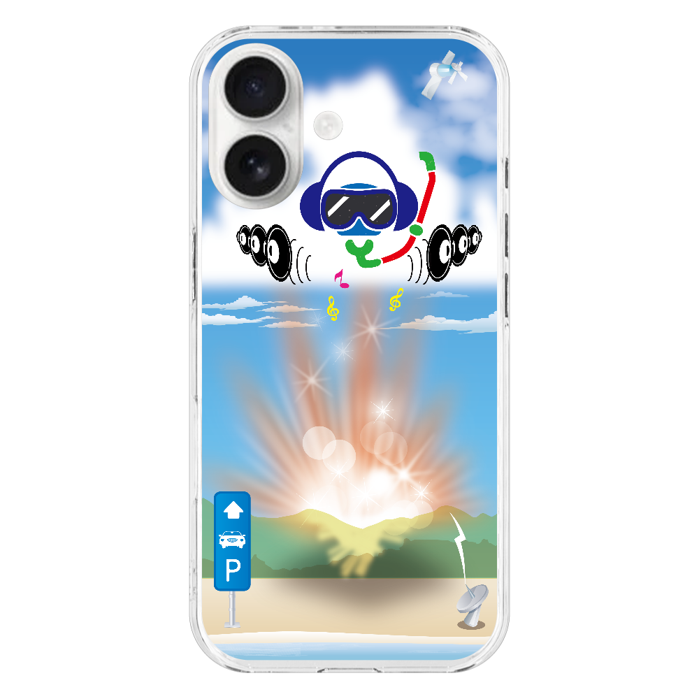 M126　シュール『DJ』 iPhone17 (透明)(ハードケース)｜PLATA