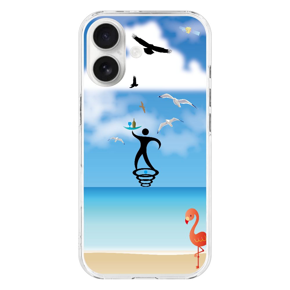 M125 シュール『カフェ』 iPhone17 (透明)(ハードケース)|PLATA