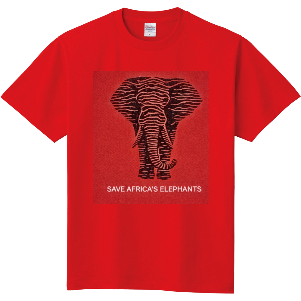 SAVE AFRICA ELEFANT Tシャツ1レッド