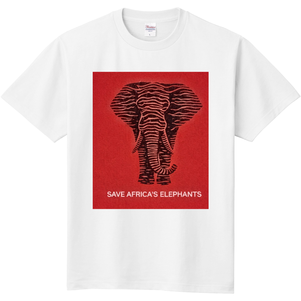 SAVE AFRICA ELEFANT Tシャツ1ホワイト