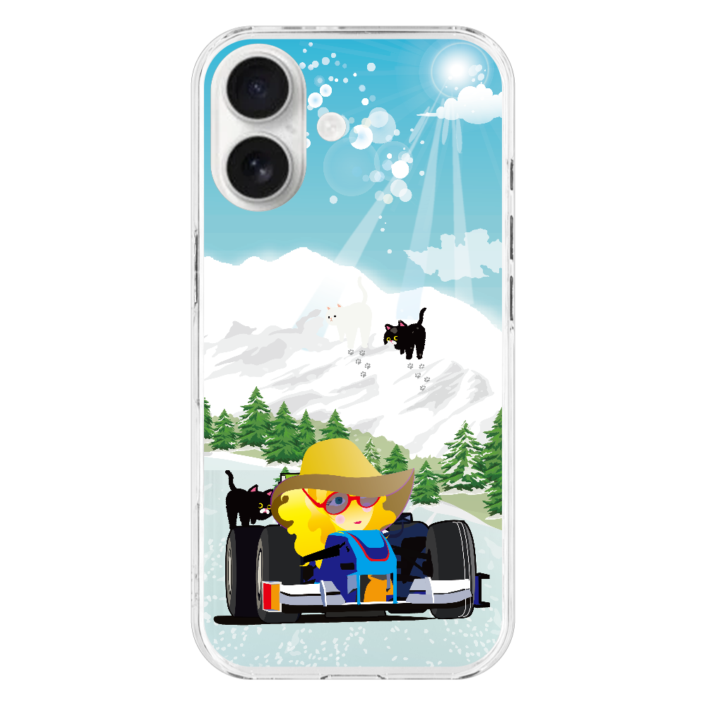 M130　シュール『雪』　iPhone17 (透明)(ハードケース)｜PLATA