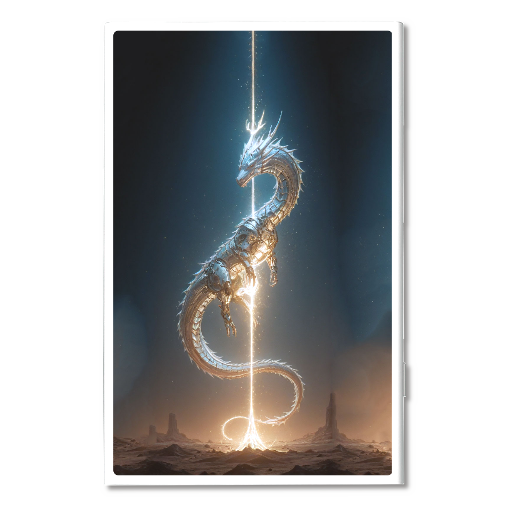 メタリックなドラゴンのモバイルバッテリー