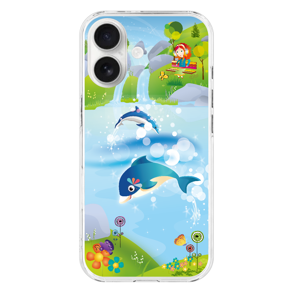 M132　シュール『池』 iPhone17 (透明)(ハードケース)｜PLATA